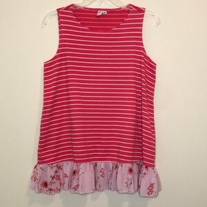 Embrace Your Bump Tank With Floral Ruffle Size Small